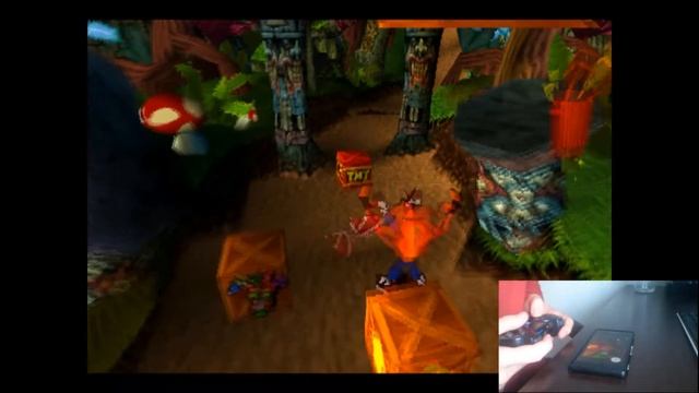 Crash Bandicoot ePSXe Android gameplay (Sony Xperia Z3 + DUALSHOCK3) смотреть онлайн