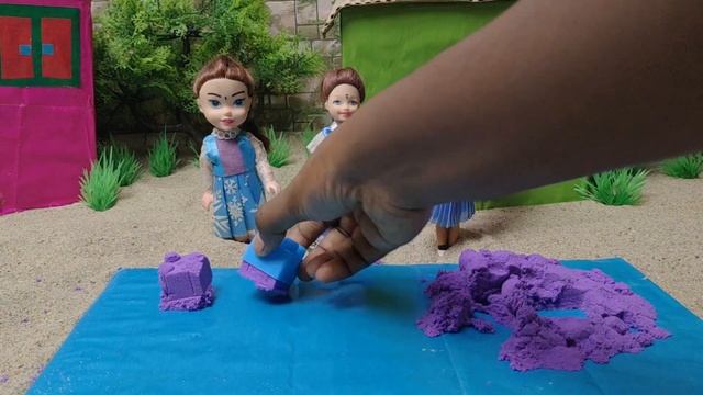 barbie playing time with kinetic sand | barbie videos | barbie stories | barbie doll | смотреть онлайн