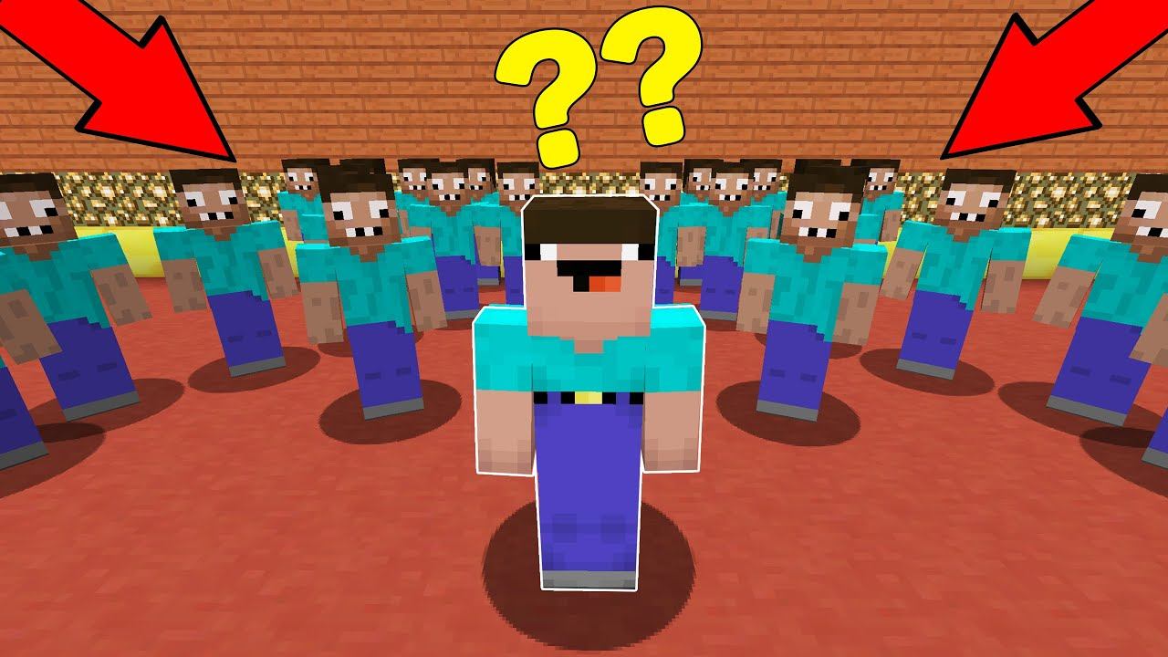 КАК НУБУ НАЙТИ НАСТОЯЩЕГО ПРО СРЕДИ 1000 ПРОФЕССИОНАЛОВ ПРЯТКИ МАЙНКРАФТ? ТРОЛЛИНГ ЛОВУШКА MINECRAFT смотреть онлайн