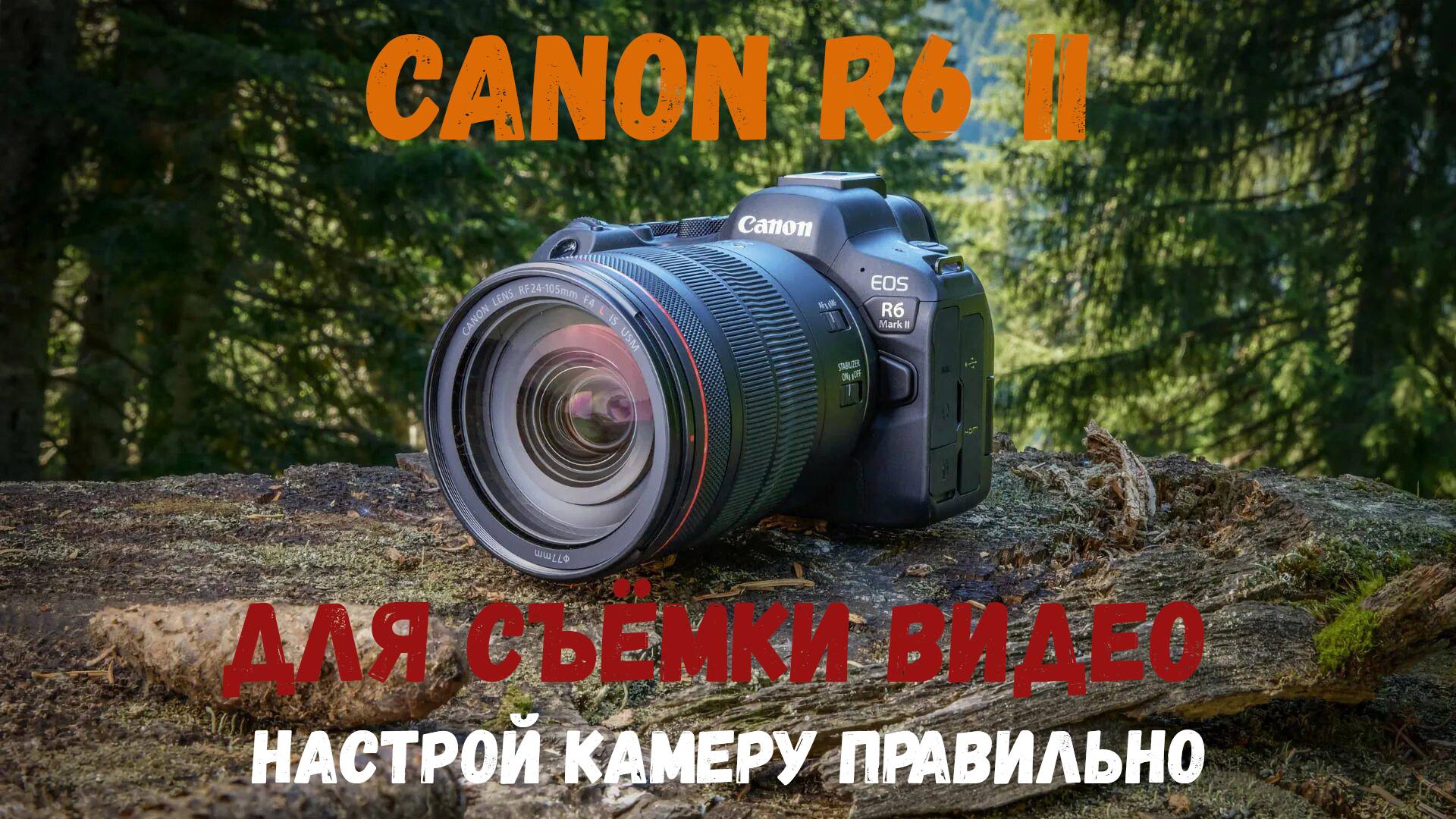 Canon R6 Mark II настройка камеры для видео смотреть онлайн