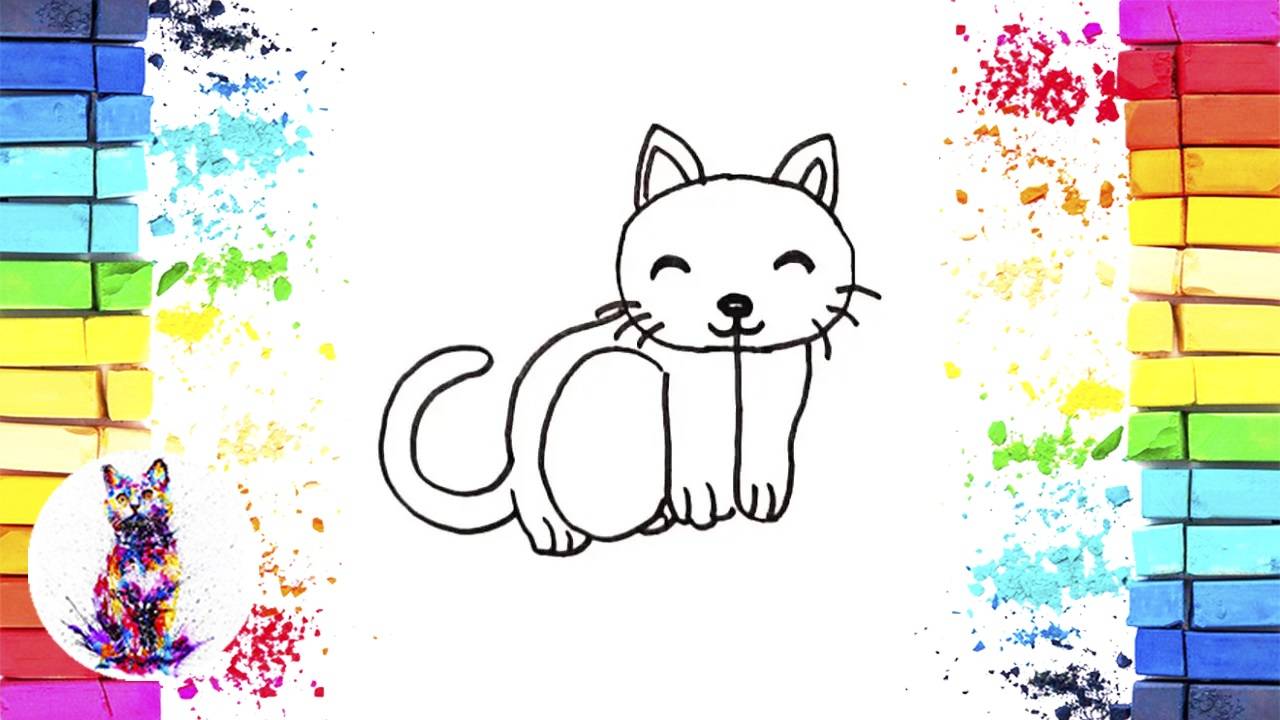 Рисуем Кота из Cat | How to Draw a Cat from the Word Cat смотреть онлайн