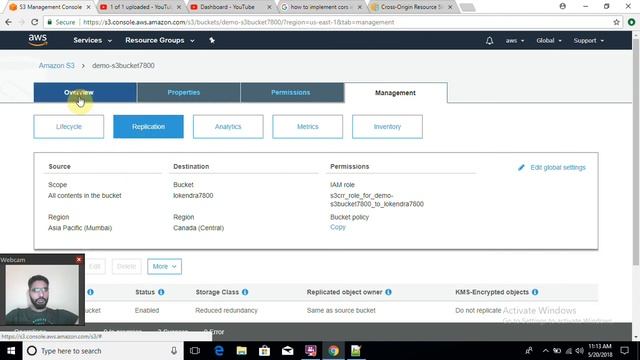 aws s3 tutorial for Cross region replication From ServerGyan part 4 смотреть онлайн