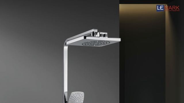 Смеситель для ванны и душа с рег. высотой штанги и верх. д/л «Тропич. дождь» LEMARK TROPIC LM7005C смотреть онлайн