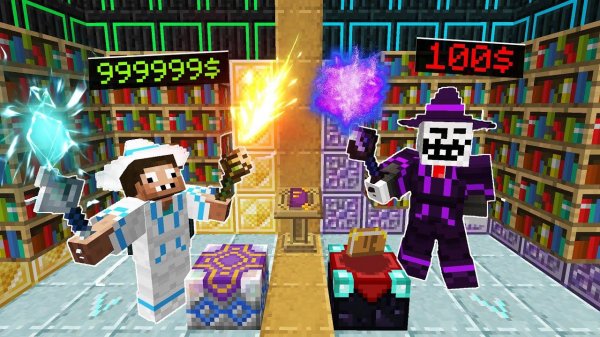 ПРО И ЧИТЕР СТАЛИ МАГАМИ ЗА 100$ И ЗА 99999$ В МАЙНКРАФТ ! ПРОФЕССИОНАЛ И МАГИЯ ТРОЛЛИНГ ЛОВУШКА