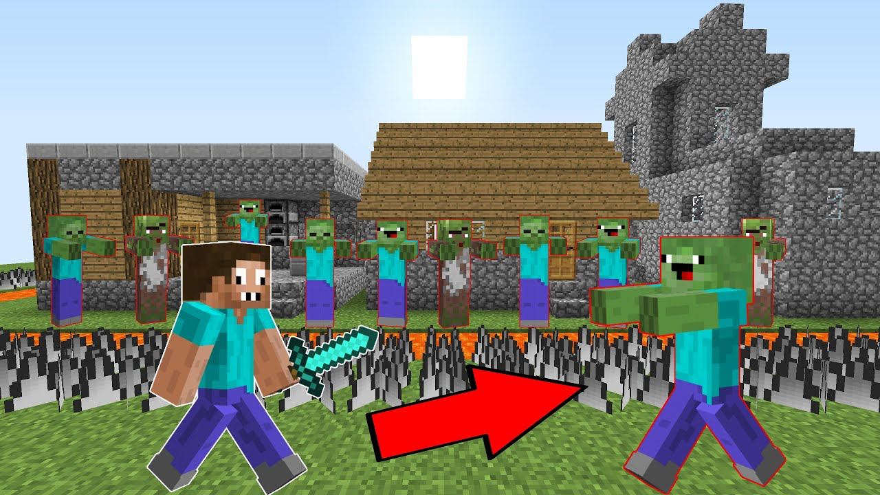 ПРОФЕССИОНАЛ ПОПАЛ В ДЕРЕВНЮ ЗОМБИ ЖИТЕЛЕЙ МАЙНКРАФТ ! ПРО ПРОТИВ ДЕРЕВНЯ ЛОВУШКА ТРОЛЛИНГ MINECRAFT смотреть онлайн