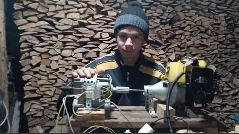 Готовый генератор из мотора от стиральной машинки. смотреть онлайн