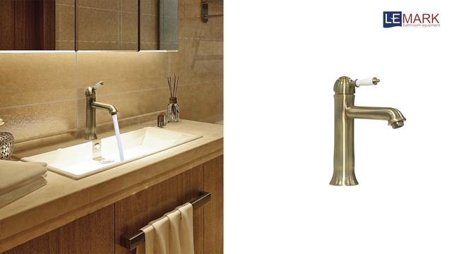 Смеситель для умывальника монолитный LEMARK VIILLA LM4837B смотреть онлайн
