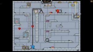 Трилогия цепной реакции, часть 1. Огонь и Вода 3: уровень 15 Fireboy & Watergirl 3: level 15