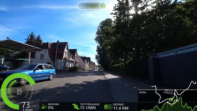 45 Minute Fat Burning Virtual Cycling Workout With Cadence And Speed Display 4K