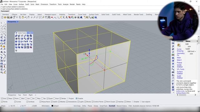 Rhino3D - Редактирование поверхностей смотреть онлайн