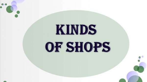 Types of Shops – English Vocabulary