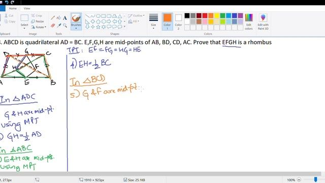 Class 9 Mid Point Theorem Ex 12A (part 3 of 4) смотреть онлайн
