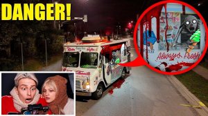 СРОЧНО! этот КРОВАВЫЙ ФУРГОНЧИК С МОРОЖЕНЫМ ЛОВУШКА РЕЙКА, бегите! (весь в крови)