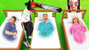 ПРЯТКИ под КРОВАТЯМИ ОТ МОНСТРОВ Челлендж!