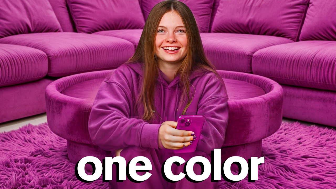 LIVING ALONE in ONE COLOR For 24 Hours смотреть онлайн