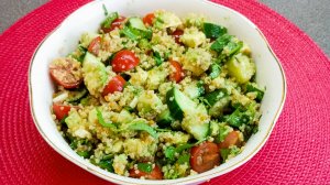 Праздничный ПП салат с Киноа, хорошо подойдет на Пост