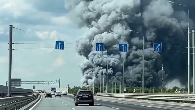 Пожар на Озон с Истринского шоссе