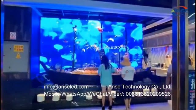 Indoor Full color Transparent led display screen smd curved led video wall glass led screen for sho смотреть онлайн