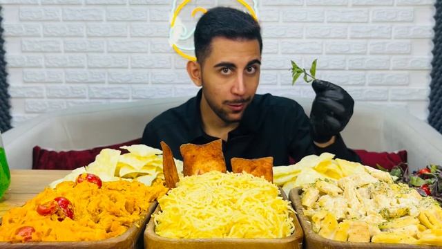 ASMR Alfredo Pasta + Fettuccine Pasta + Carbonara Pasta | eating sound & mukbang | Mr. Burger ASMR смотреть онлайн