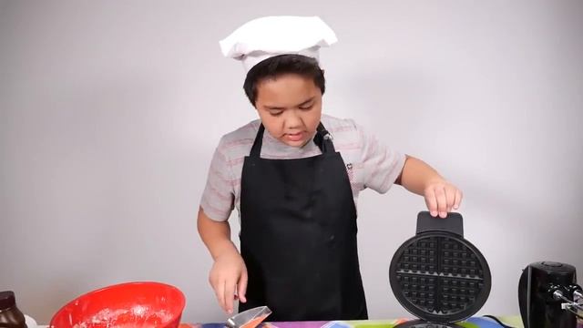 Food Recipes. Kids Make Rainbow Waffles.