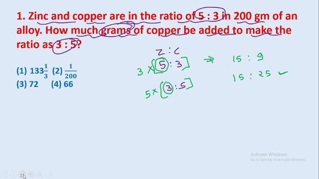 1. Zinc and copper are in the ratio of 5 : 3 in 200 gm of an alloy. How much grams of || edu214 смотреть онлайн
