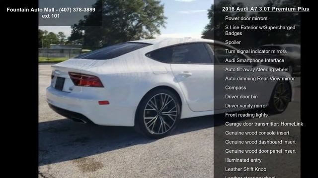 2018 Audi A7 3.0T Premium Plus смотреть онлайн