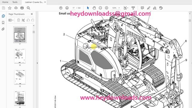 Liebherr R 914 Compact 1194 Hydraulic Excavator Operator's Manual SN 89379