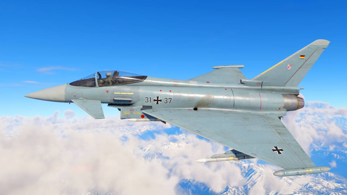 Первый вылет на Eurofighter 2000 Typhoon в VR шлеме в War Thunder. Симуляторный режим. смотреть онлайн