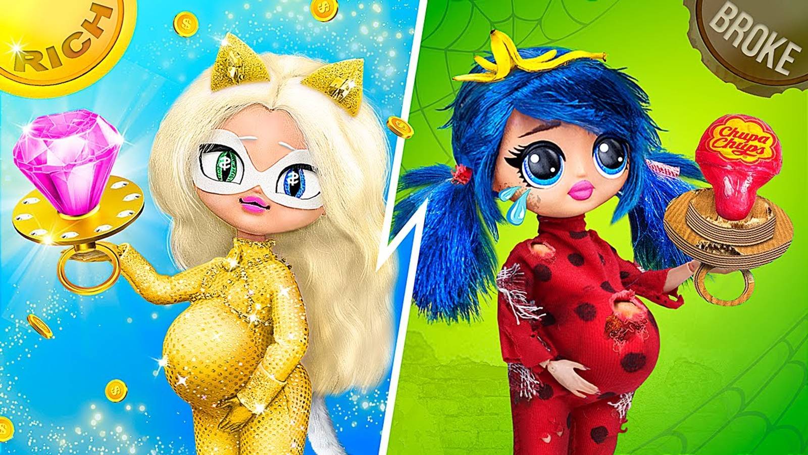 Леди Баг и Белая Кошка станут мамами! 31 идея для ЛОЛ ОМГ смотреть онлайн