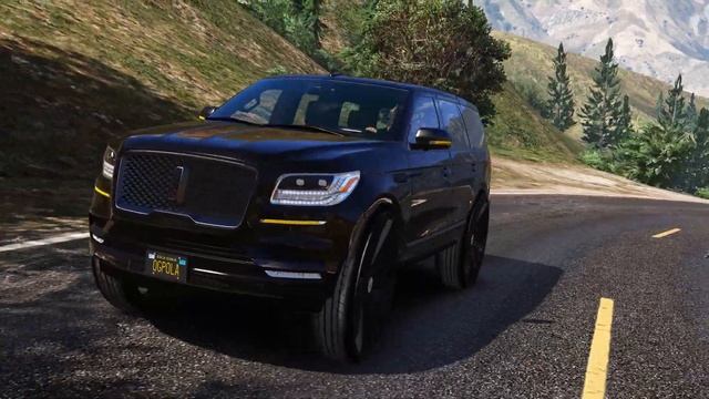 Blacked Out Lincoln Navigator on 34 inch Wheels and Camaro on DUB Ballers - GTA V MODS смотреть онлайн