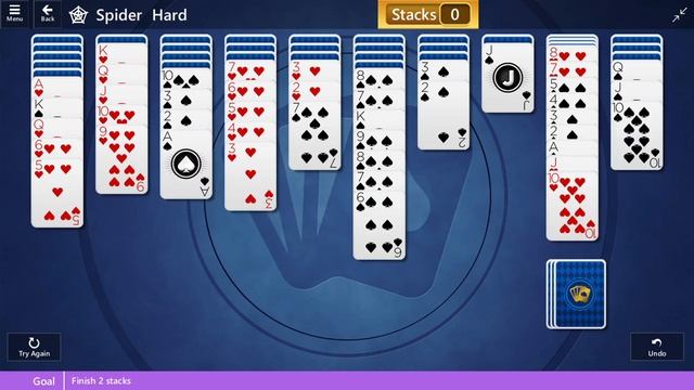 Star Club | Spider | Hard I - Complete 2 stacks | Microsoft Solitaire Collection смотреть онлайн