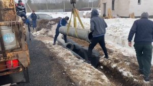 Заезд на участок с ЖБ трубой