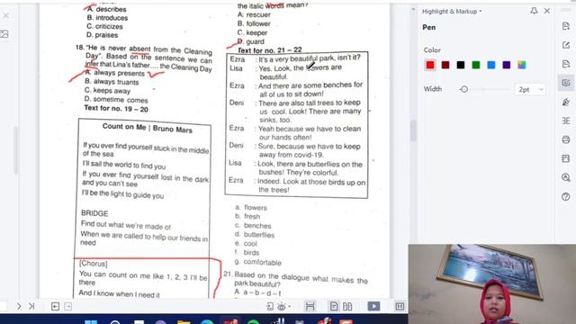 Pembahasan Soal Bahasa Inggris Kelas 7 - Soal Penilaian Akhir Semester Genap 2021