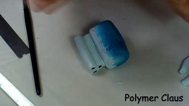 Millefiori cane: Blue Anemone Flower_ polymer clay tutorial / fimo tutorial смотреть онлайн