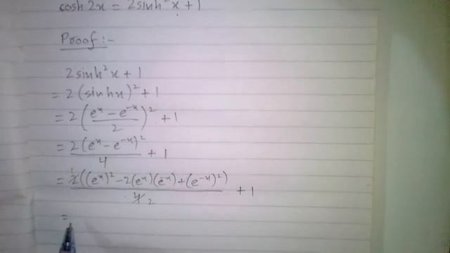 cosh 2x = 2 sinh^2 x + 1 || Hyperbolic Trigonometric Identities смотреть онлайн