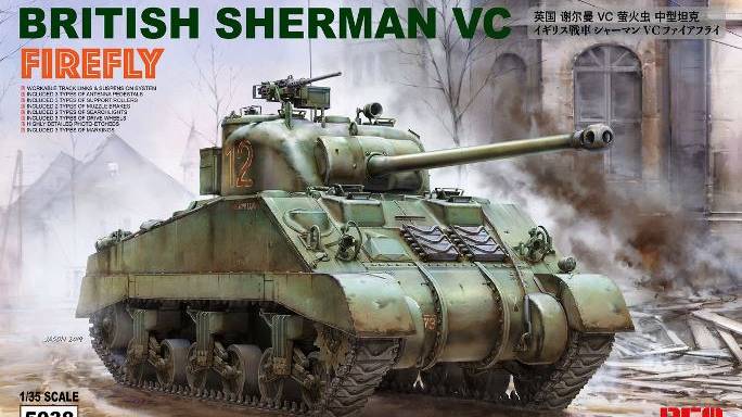 Распаковка Rye Field Model 1 35 RM-5038 British Sherman VC Firefly