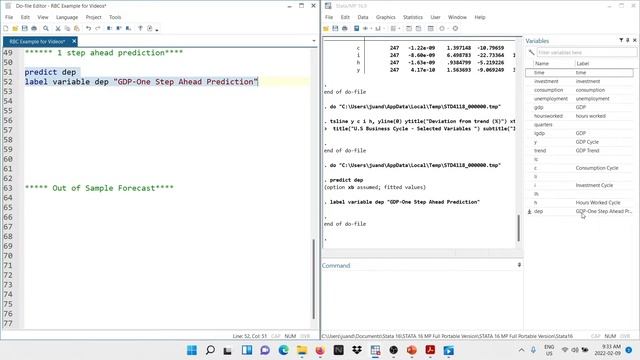 DSGE Models in Stata (8): Forecast Tutorial смотреть онлайн