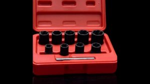 Набор головок для скругленного крепежа 10-19 мм, ⅜ дюйма, 9 штук в кейсе, Licota ATF-5071