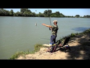 Ловля Карася на реке Кубань, рыбалка на классический фидер