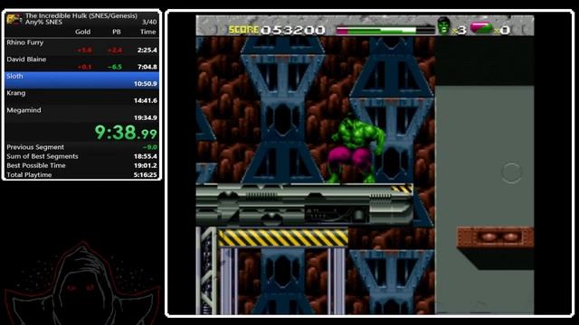 The Incredible Hulk (SNES) Any% Speedrun in 18:33 смотреть онлайн