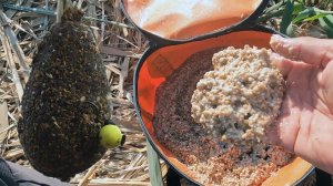 Осенний клёв, закормил этой кашей и наловил много крупных карасей и карпа, рыбалка на флэт фидер