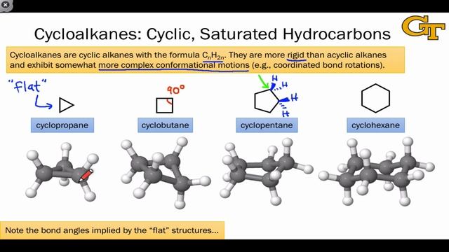 06.01 Conformations of Cycloalkanes: General Ideas смотреть онлайн