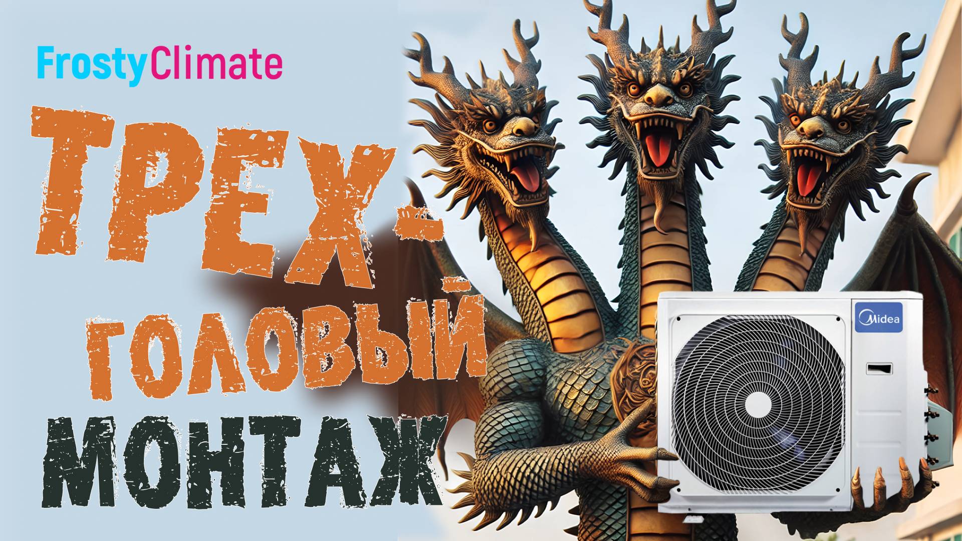 Монтаж мультисплит системы Midea на три внутренних блока смотреть онлайн