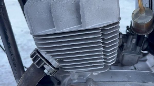 Двигатель Ява Jawa 350/638 тест 17.12.2024 после ремонта (г. Ульяновск)