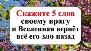 Какие 5 волшебных слов нужно сказать врагу, чтобы Вселенная вернула его негатив и все зло обратно