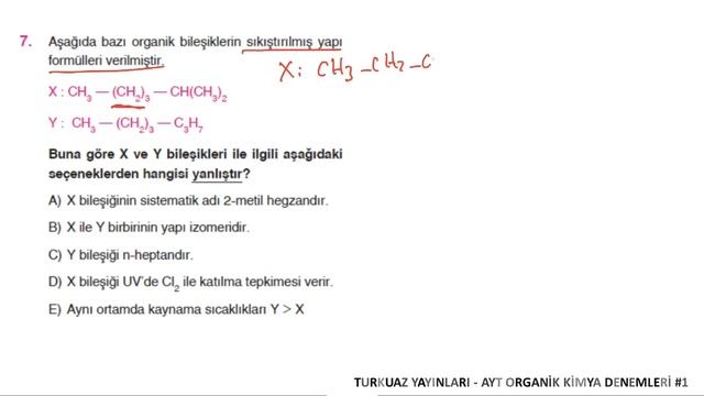 AYT ORGANİK KİMYA DENEMELERİ #1 | Turkuaz Yayınları смотреть онлайн