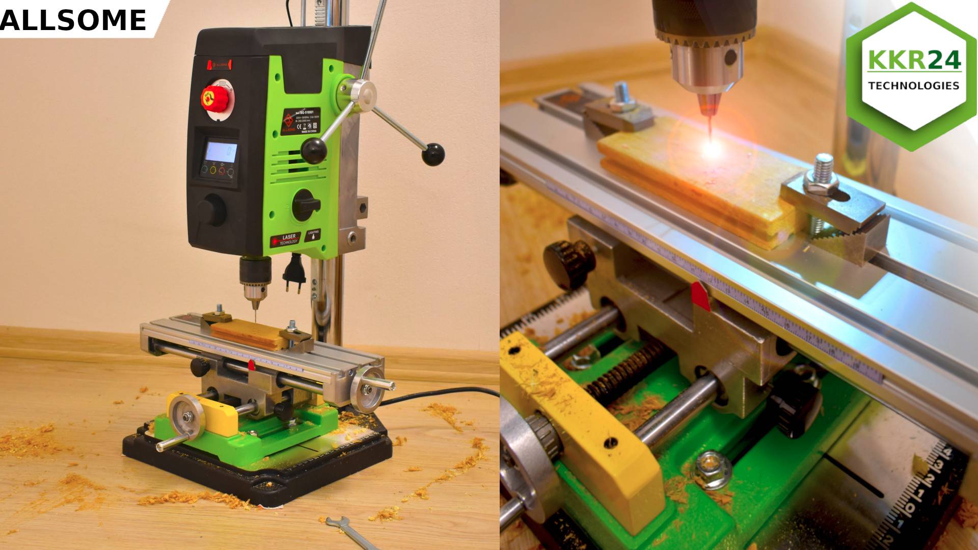 Высокоточный? Обзор сверлильного станка ALLSOME BG-518801 смотреть онлайн