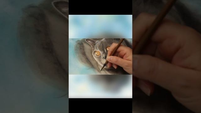 How to paint gray cat portrait in watercolor #cat #paintingtutorial #portraitpainting смотреть онлайн