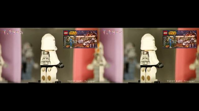 'BARC Trooper' Lego Starwars Minifigures 75037 3D (SBS, VR glasses, Google Cardboard) смотреть онлайн