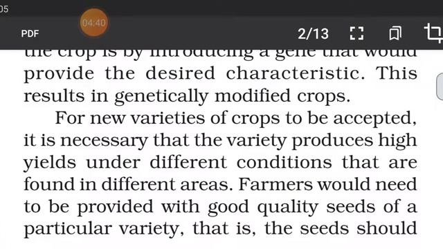 Crop Variety Improvement